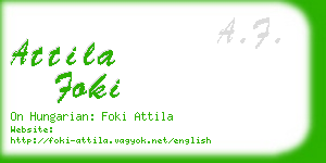 attila foki business card